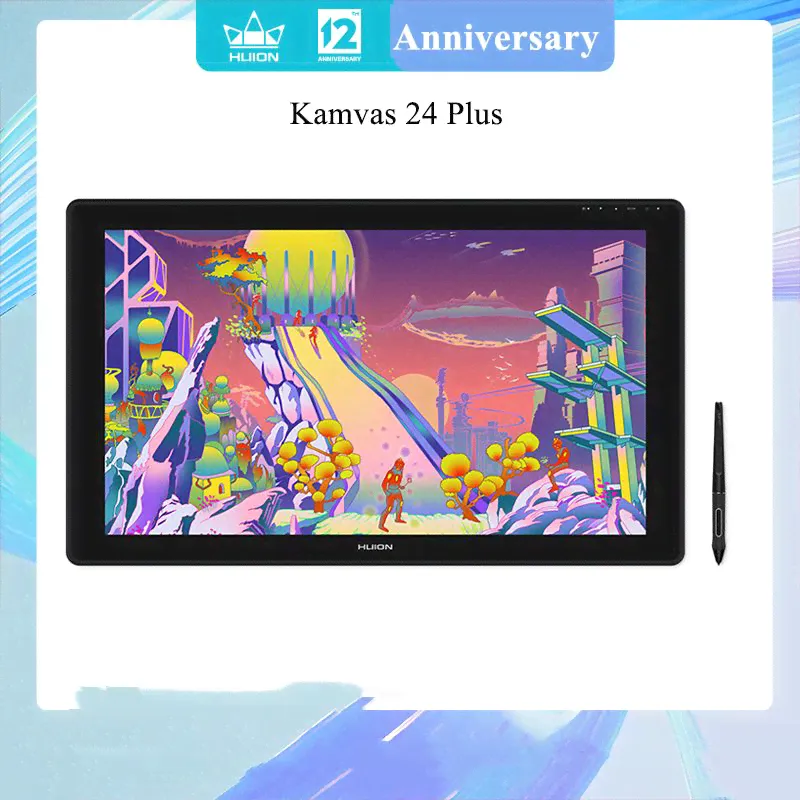 Графический экран HUION Kamvas 24 Plus, черный-0