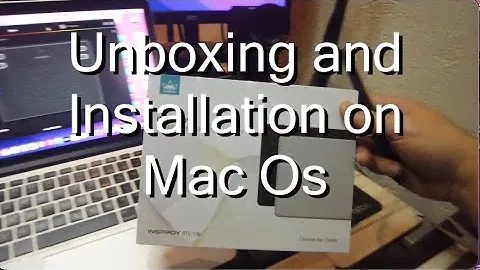 Huion Inspiroy RTE 100 Creative Pen Tablet unboxing and installation on Mac OS