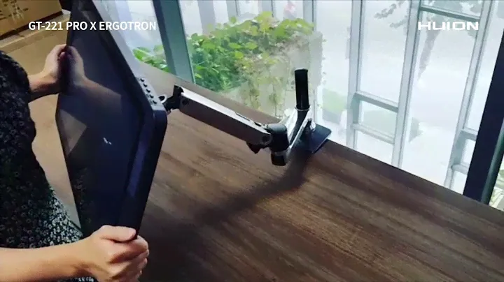 HUION Kamvas GT-221 PRO with Monitor Arm of Ergotron