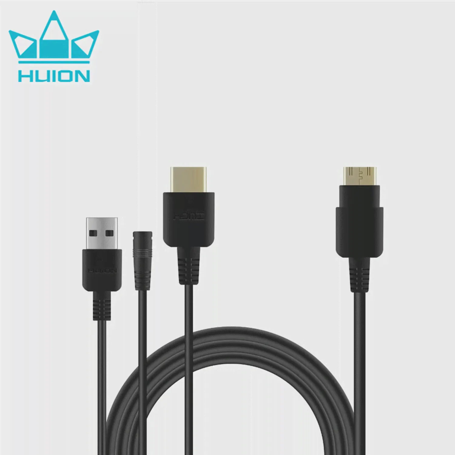 Кабель Huion 3-в-1 CB02 для графического планшетного монитора GT-156HD V2 Kamvas 16 с перьевым дисплеем-0