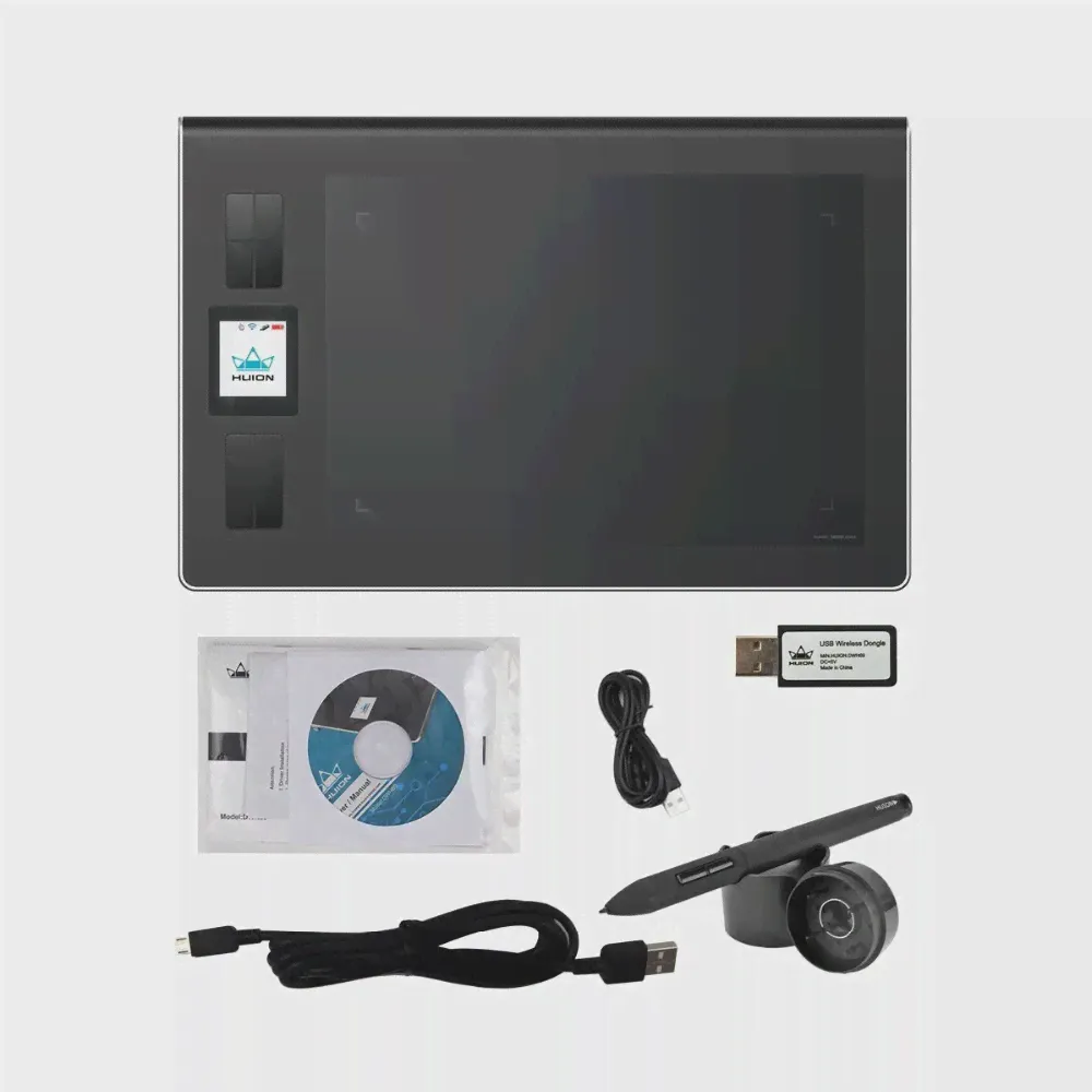 🛍 Беспроводной графический планшет Huion DWH69 9*6 дюймов, графический планшет, профессиональный цифровой планшет для рисования, ручка, планшет, перчатка для художника