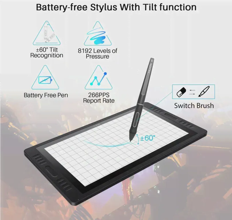 19,53 дюймовый новый 2019 HUION KAMVAS Pro 20, лидер продаж, графический планшет для рисования, монитор с ручкой (art.: 3920bfbbca365)-4