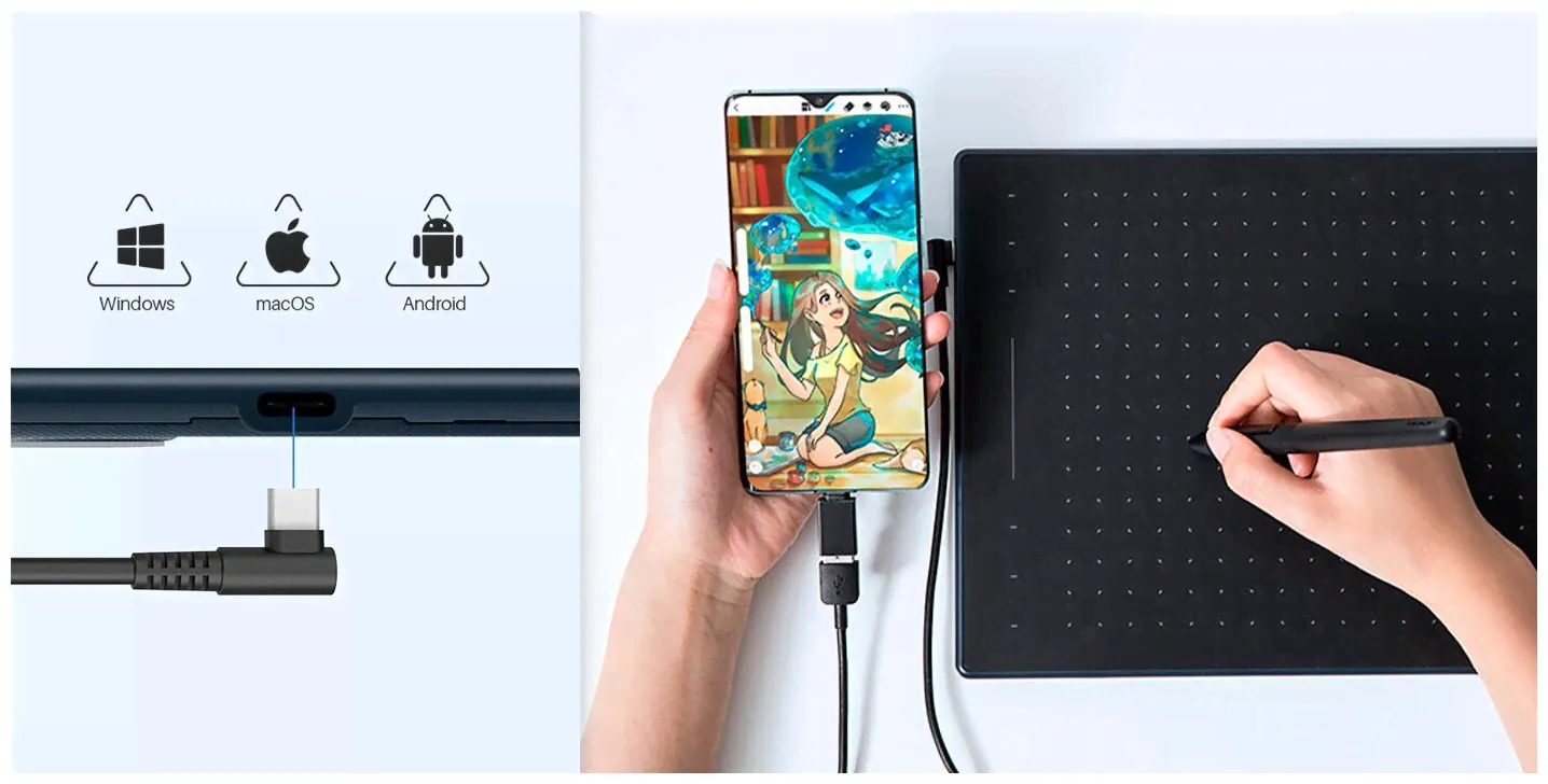 Huion Планшет графический Huion Inspiroy RTP-700 Blue графический планшет-0