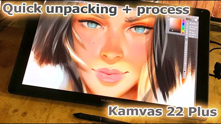 Quick unpacking + Test Huion Kamvas 22 Plus