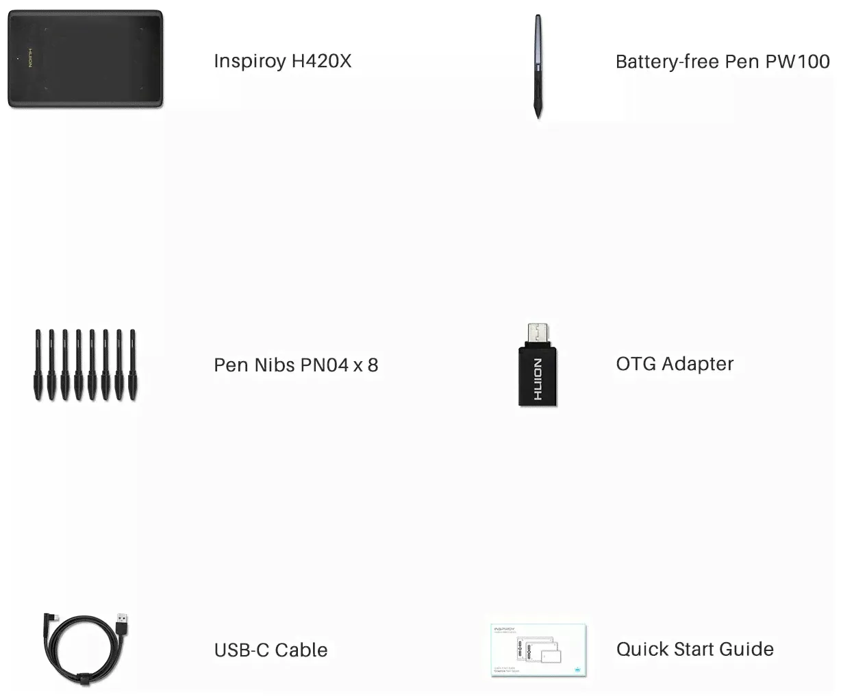 Huion Планшет графический HUION Inspiroy H420X графические планшеты-0