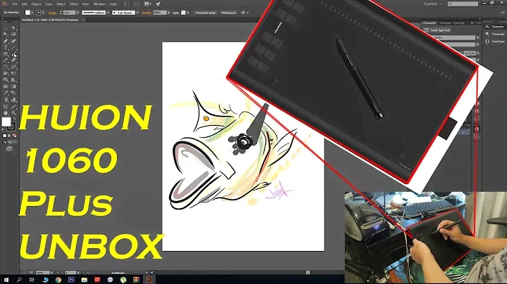 HUION 1060 plus для новичков - Распаковка + Первые впечатления