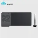 HUION Inspiroy Keydial KD200 Планшетная Ручка Без батареи Беспроводная Графическая Цифровая Доска для Рисования с Клавиатурой Mesa Digitalizadora