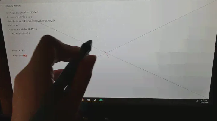 Huion Kamvas Pro 13 Damaged PW507 Pen - TabletQC Tool 1